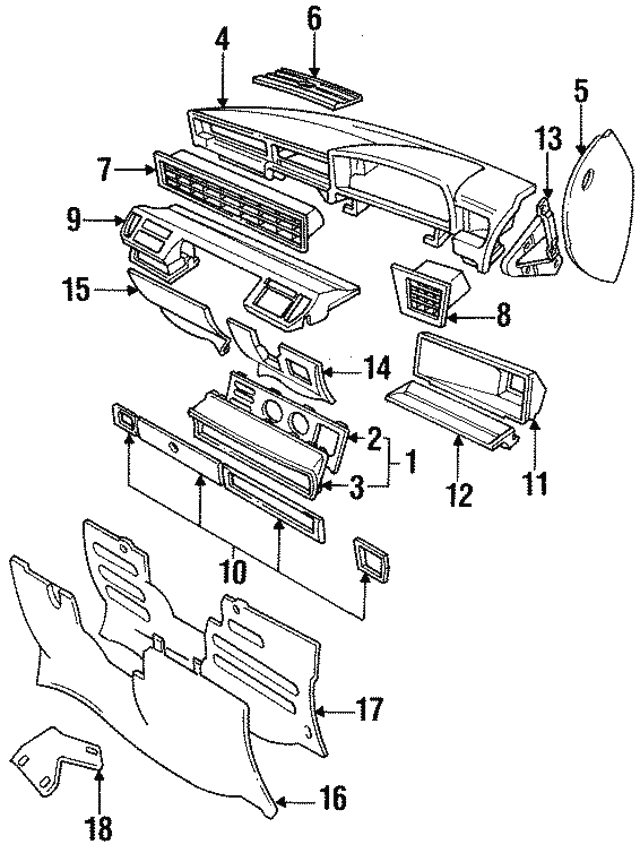 Bracket-Facia - Discontinued (Jaguar OEM) BEC20872OEM