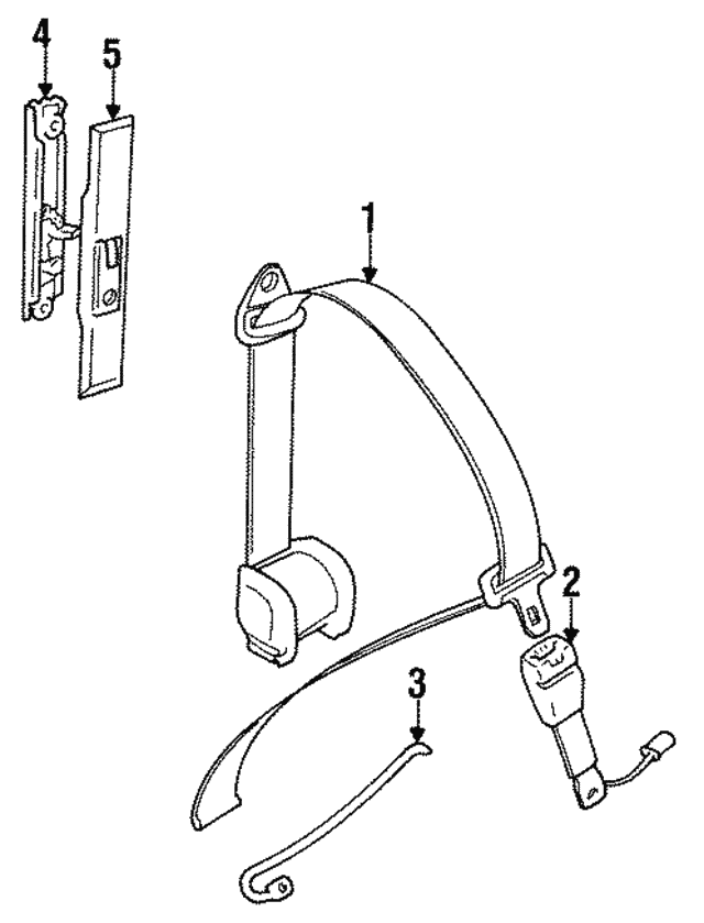 Buckle-Seatbelt - Discontinued (Jaguar OEM) BEC22453AFWOEM