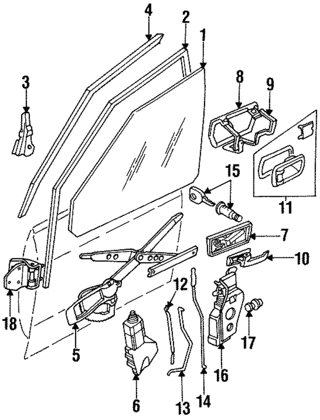 Latch Door Right Hand Front XJ40 93>94 BEC22698