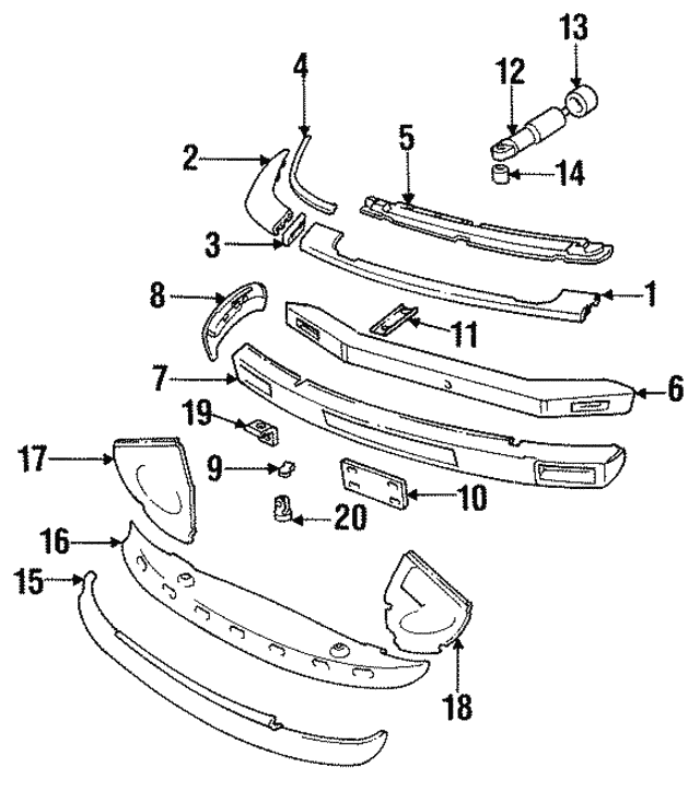 Bumper Extension Left Hand Front XJS 94 BEC4123
