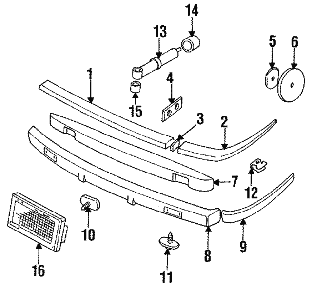 Bumper Rubber Right Hand Rear XJS 93 BEC4132