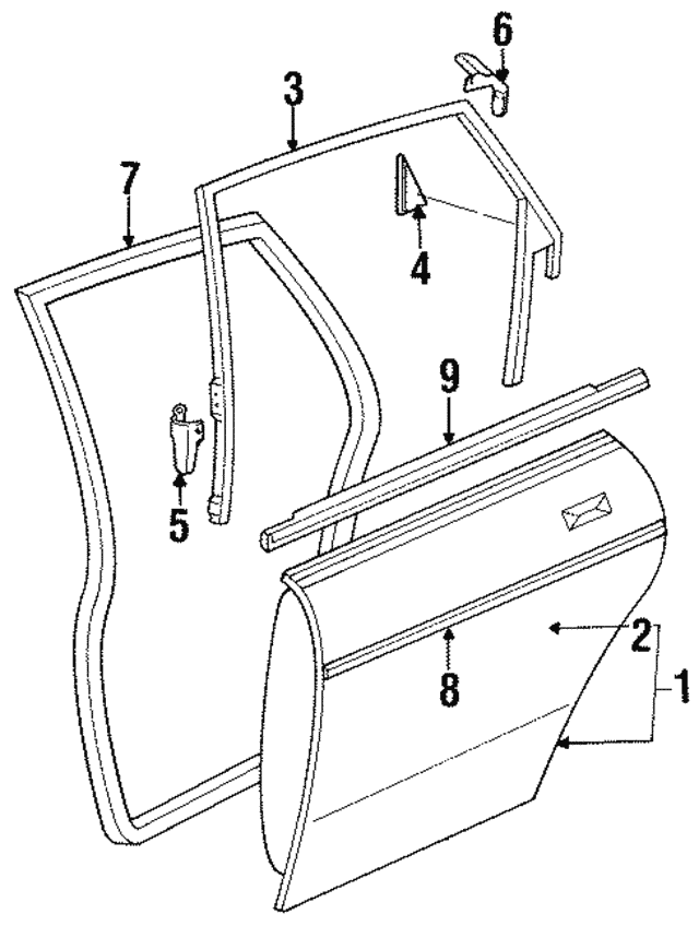 Moulding Waist Left Hand Rear Door XJ40 93 BEC5447