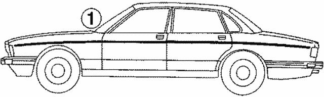 Tape-Coachline - Discontinued (Jaguar OEM) BEC7974OEM