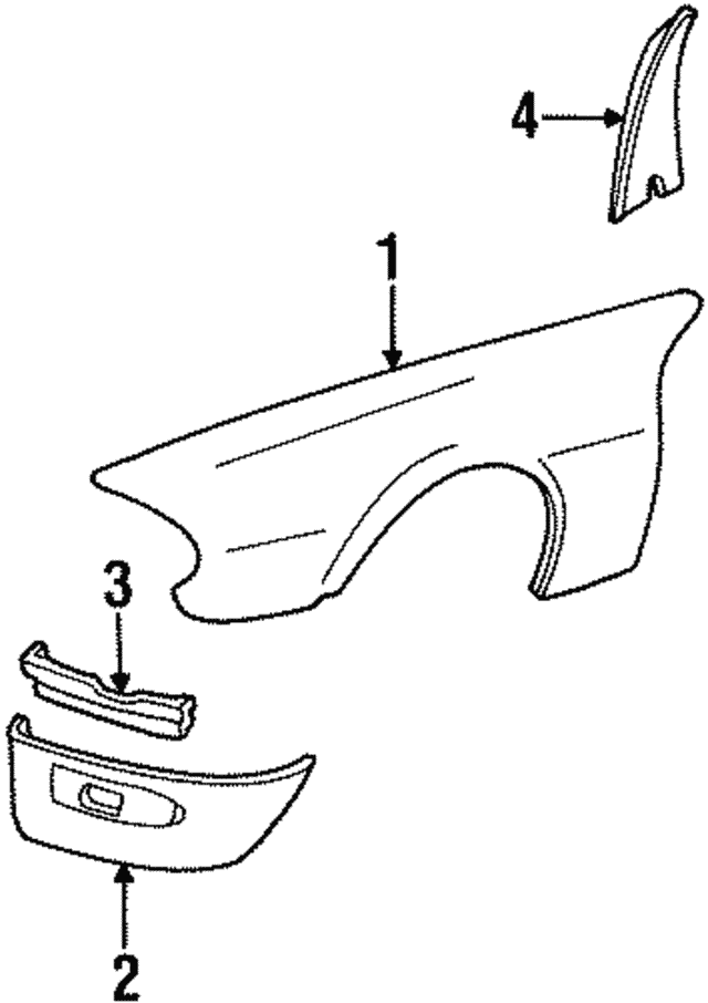 Panel-Fender (Jaguar OEM) BHC1811OEM
