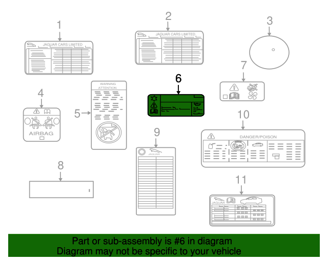 Label (Jaguar OEM) C2D49665OEM