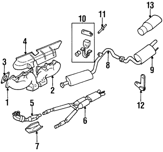 Gasket-Exhst Man (Jaguar OEM) EBC10199OEM