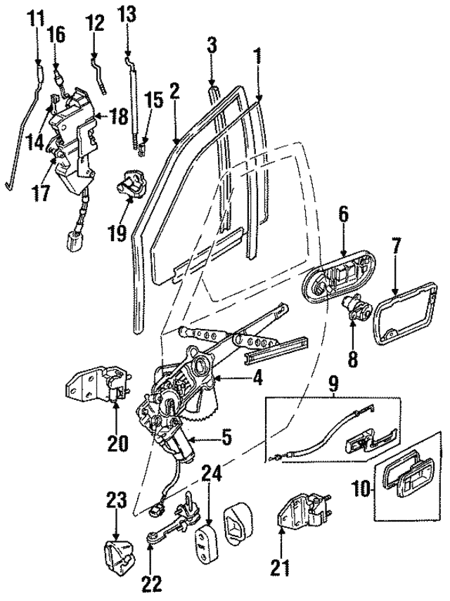 Seal-Glass Run (Jaguar OEM) GNA1041ACOEM