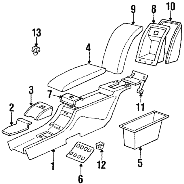 Lid-Console (Jaguar OEM) GXF7671BBSDCOEM