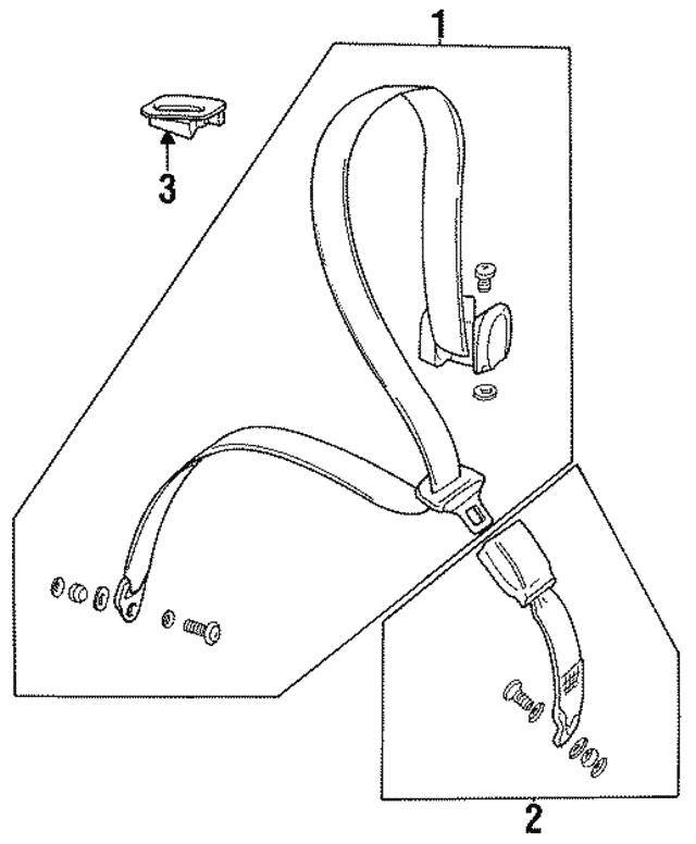 Buckle-Seatbelt (Jaguar OEM) HHF7081BAAFWOEM
