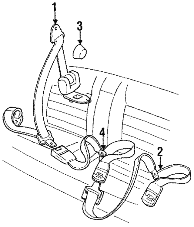 Seatbelt - Discontinued (Jaguar OEM) HNA7067AAAGDOEM