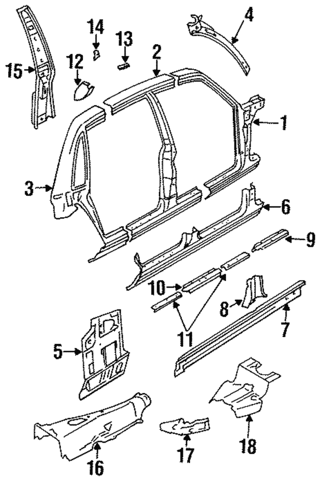Panel-B/C Post, Discontinued (Limited Supply) (Jaguar OEM) JLM12215OEM