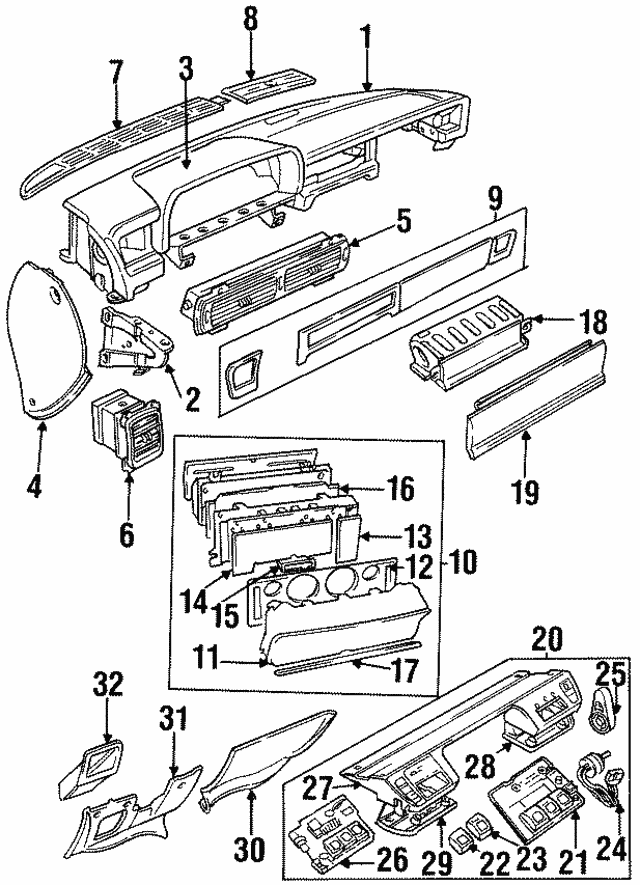 Facia - Discontinued (Jaguar OEM) JLM20487LEGOEM