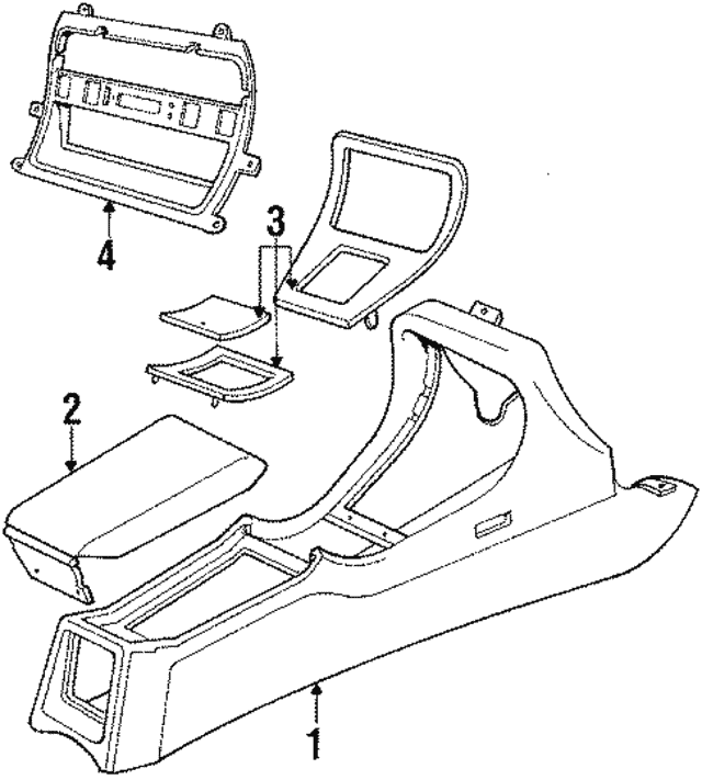 Mldg-Console Pan - Discontinued (Jaguar OEM) JLM2260OEM