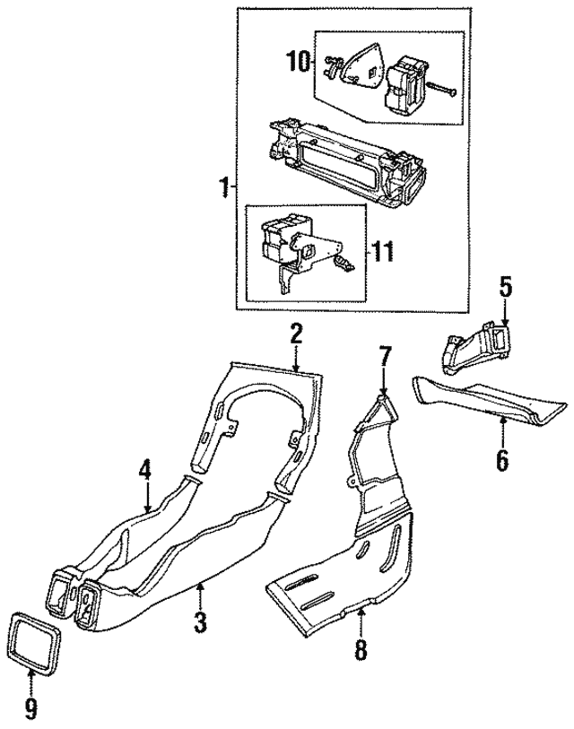 Duct-Face Level - Discontinued (Jaguar OEM) MNA6678ABOEM