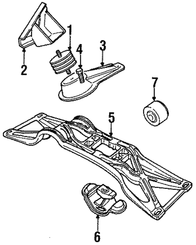 Bracket-Engine M - Discontinued (Jaguar OEM) MNA7600CBOEM