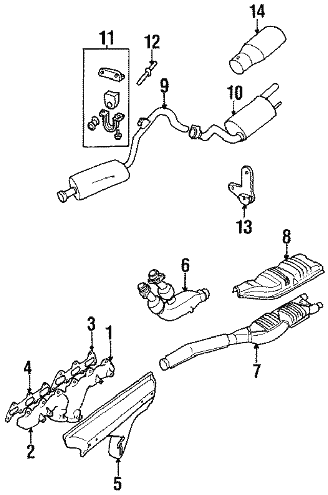 Manifold-Exhaust - Discontinued (Jaguar OEM) NBC2902BBOEM