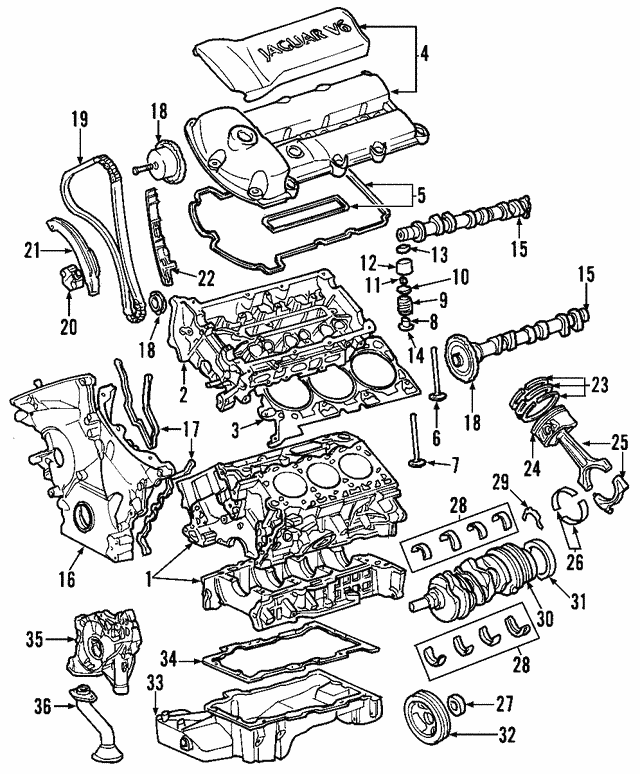 Head-Cylinder (Jaguar OEM) XR828328OEM