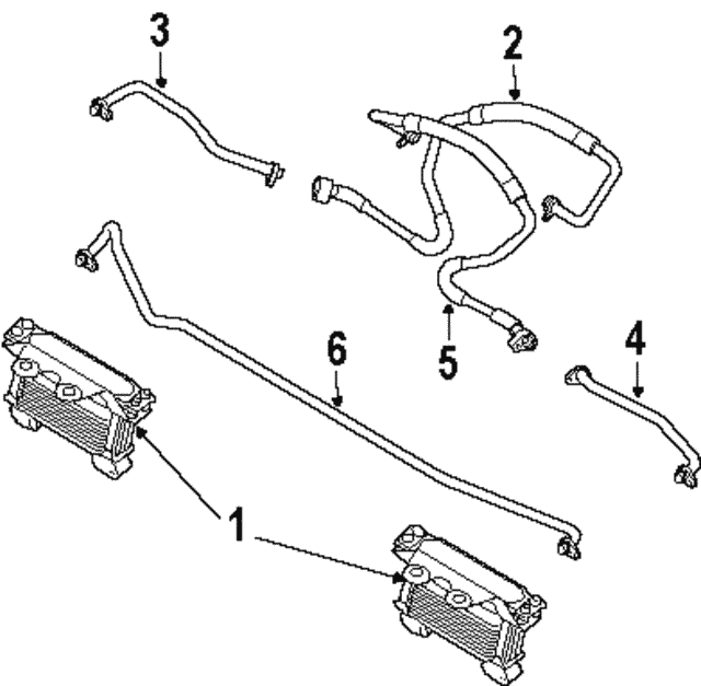 Pipe-Oil Cooler (Jaguar OEM) XR857112OEM