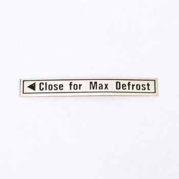 Jaguar Defrost Vent Decal - Discontinued