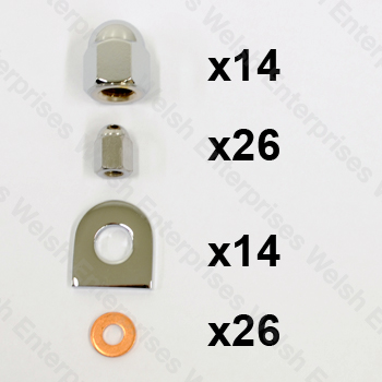 Jaguar Cylinder Head Hardware Kit - Chrome