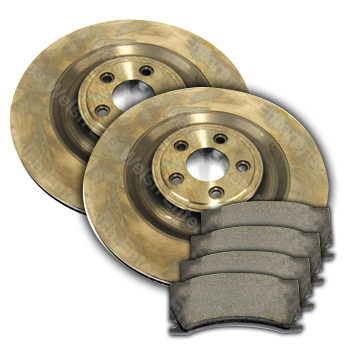 Jaguar Rear Brake Rotor / Pad Kit