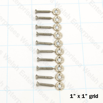 Jaguar Tack Chrome Screw - 10 Pack