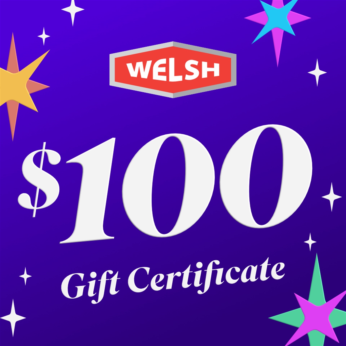 Welsh $100 Gift Certificate