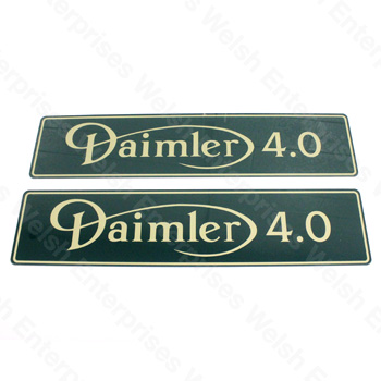 Daimler Number Plate Pair - Daimler 4.0