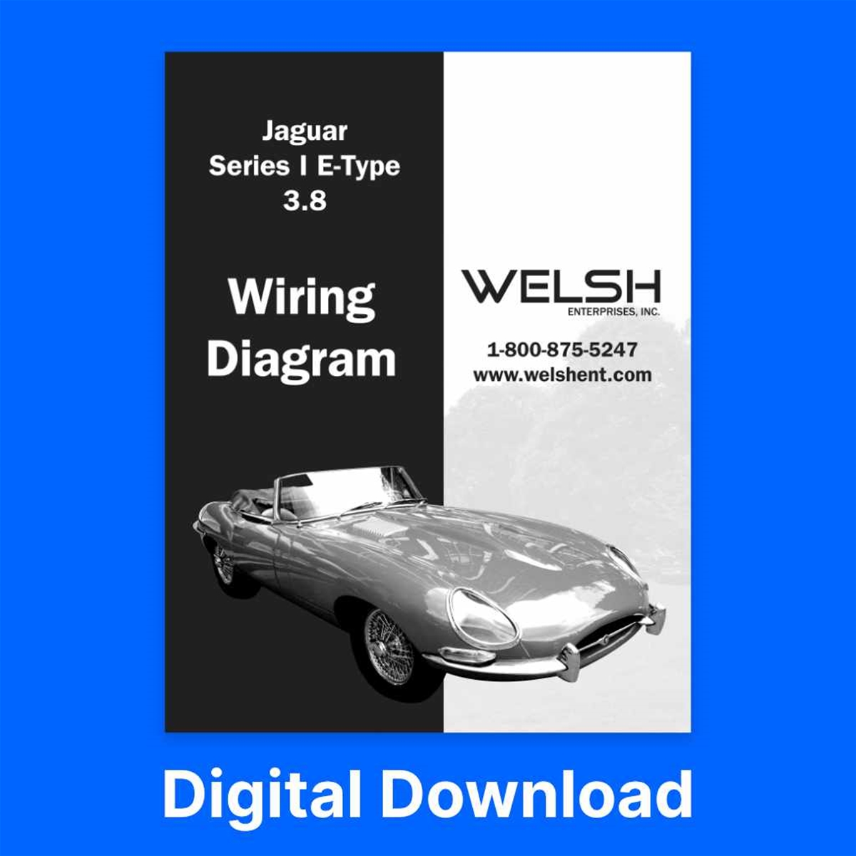 Jaguar Wiring Diagram - Series I E-Type 3.8