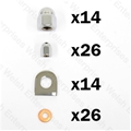 Jaguar Cylinder Head Hardware Kit - Chrome